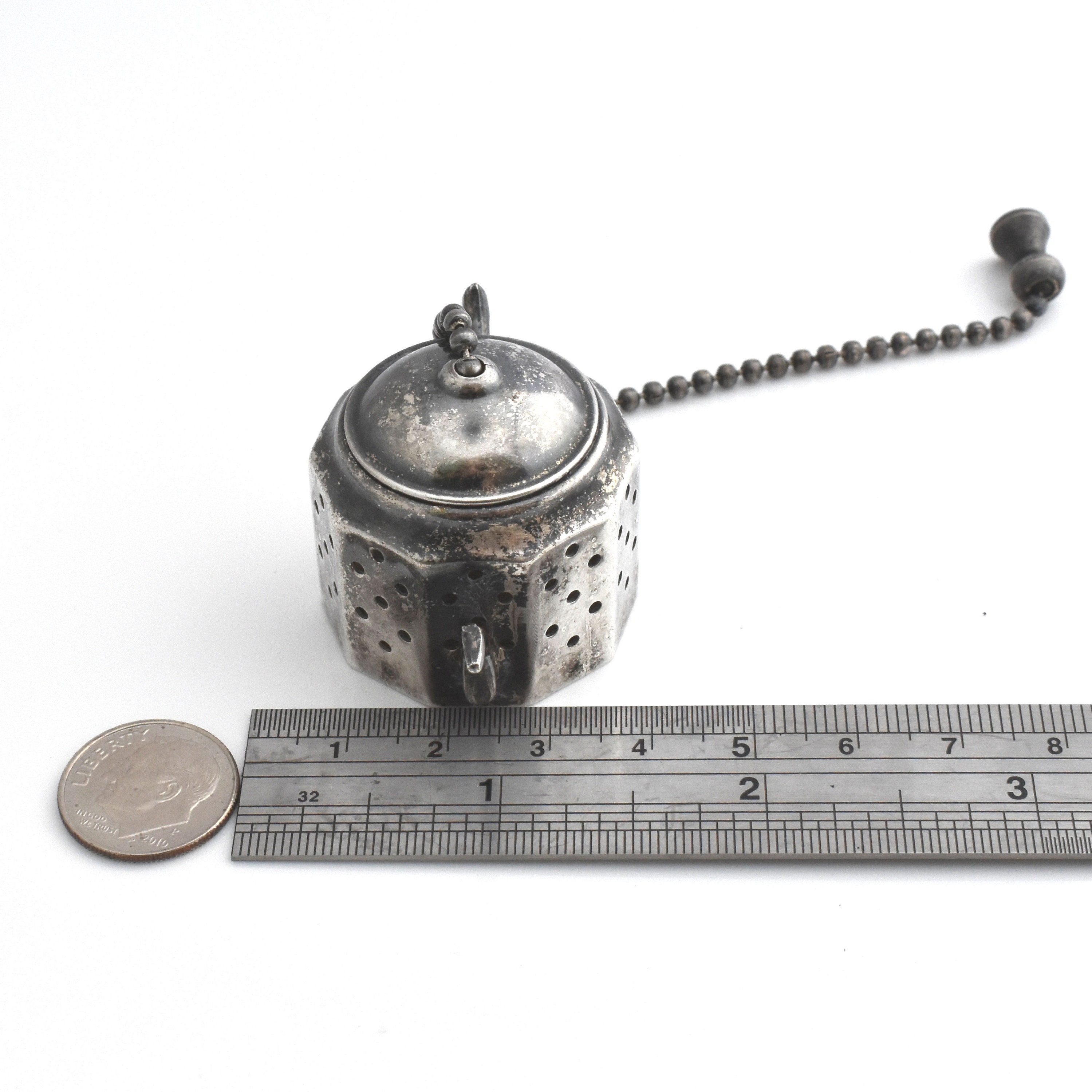 Estate Tea Infuser Vintage Silver Plate Tea Pot Shape Reg No 883376