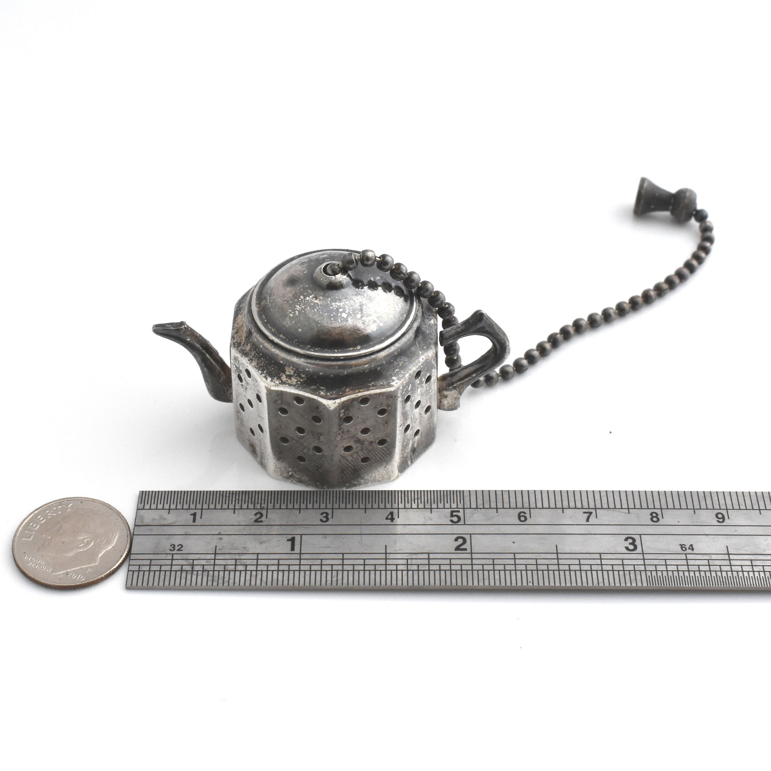 Estate Tea Infuser Vintage Silver Plate Tea Pot Shape Reg No 883376