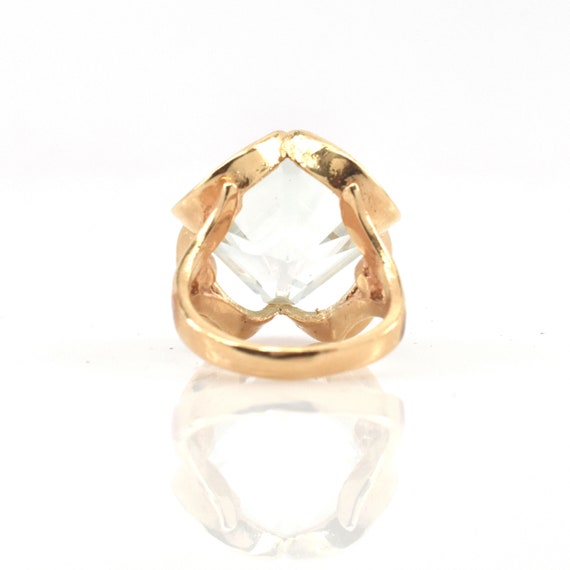 Estate Topaz Ring Vintage 14K Solid Yellow Gold N… - image 5