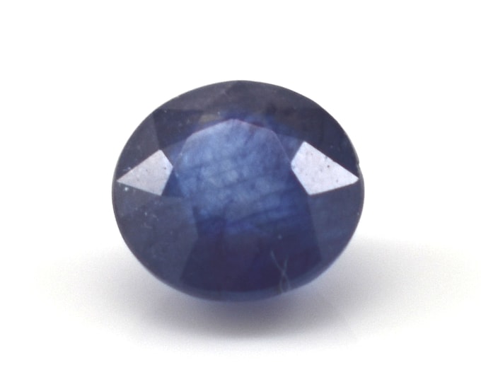 Natural Blue Sapphire Unmounted 1.45 Carat Round Cut Dark Blue Sapphire Loose Gemstone September Birthstone Holiday Gift