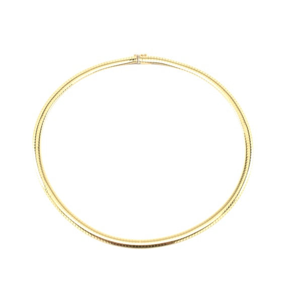 Estate Gold Necklace Vintage 14K Solid Yellow Gold Omega Chain 18