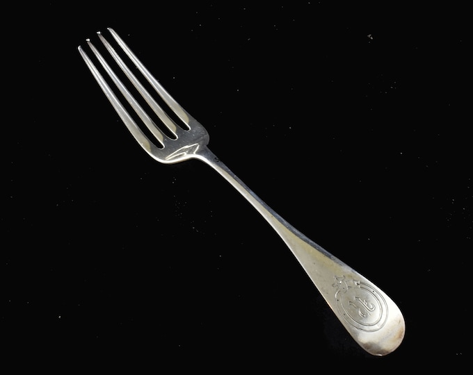 Estate Silver Fork Antique 925 Solid Sterling Silver Bigelow Bros. & Kennard 1867 Fork 7 1/2 Inches Long Holiday Gift