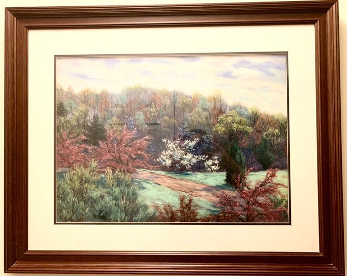 Framed Original Pastel Spring Awakening by Colleen Stadler