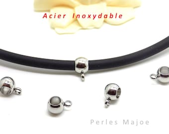 10 bélières rondelles en acier inoxydable dimensions : 9 x 6.5 x 5 mm RF02