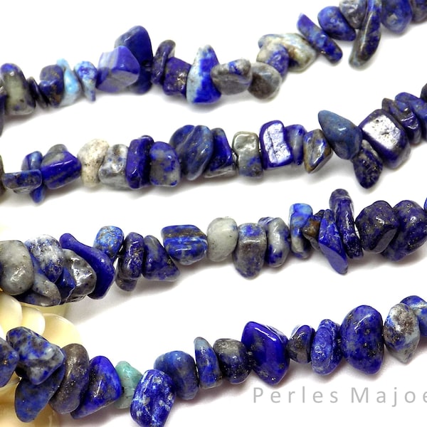 1 x fil chips lapis lazuli teintées environ 210 pcs différentes dimensions