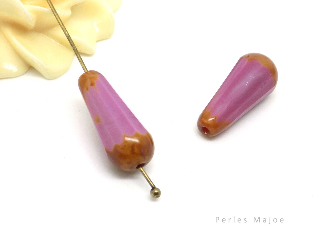 Lot De Perles Anciennes En Verre Marron Opaque - 30 Grammes - Pour Broderie Et Passementerie