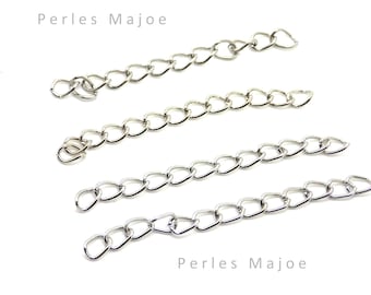 20 x platinum color extension chains length 50 mm