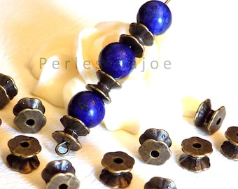Lot De Calottes/coupelles 6mm Pour Perles - 50 Ou 100 Pièces, Couleur Au Choix, Neuf