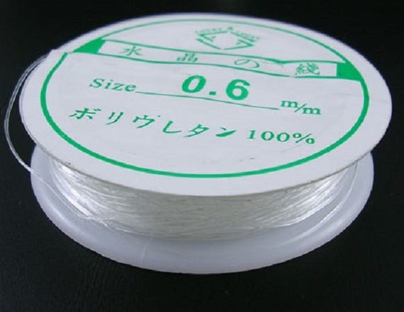 Fil élastique transparent diamètre 0.6 mm bobine de 12 mètres.