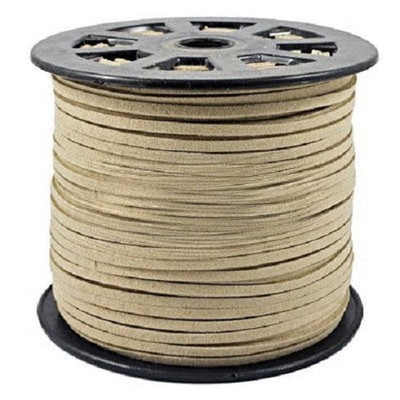 3 meters of suede cord 3 mm beige color