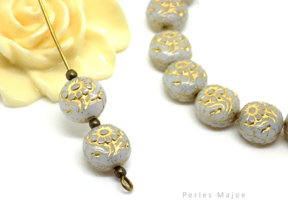 10 Pezzi 8mm Perline Di Fiori Trasparenti In Vetro Di Murano