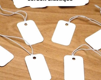 100 x Etiquetas blancas para dimensiones de precio 25 x 15 mm