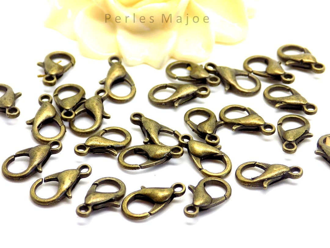 Fermoirs Mousquetons Bronze - Lot De 2 - 4,2 X 2,5 Cm - Métal Pour Porte-Clés, Sacs Ou Breloques