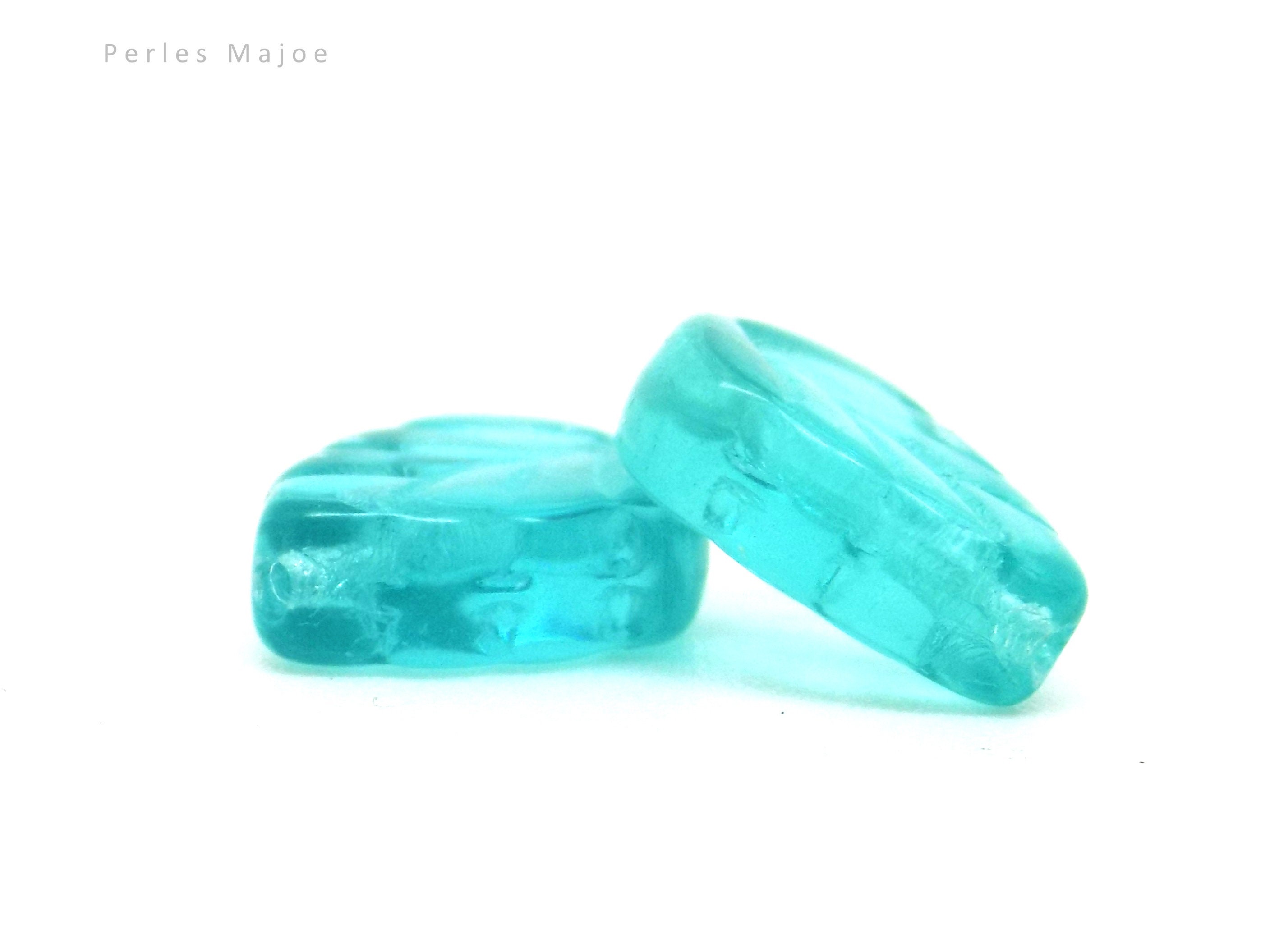 Perline Di Vetro Di Alta Qualità .. SCARABEO TURCHESE .. 6 Perline Di Scarabeo In Vetro Ceco 10 X 13 Mm (9175-6) .. Forniture Per Gioielli - Italia - Foto 9