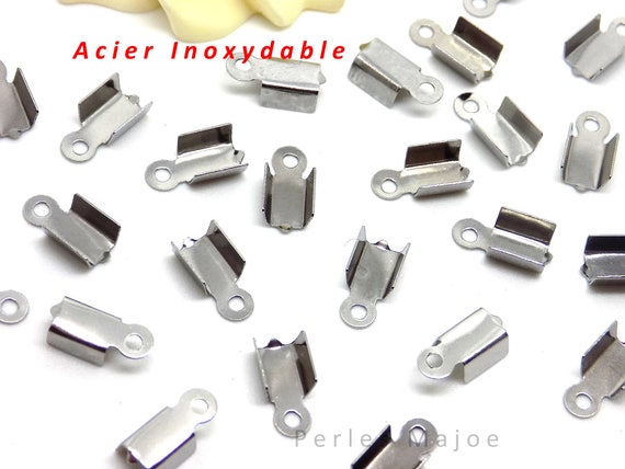 EMBOUT DE CORDON A SERRIR 2MM - COL. OR 10 PCS