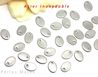 UNICRAFTALE 50 Pz 304 Ciondoli Con Strass In Acciaio Inossidabile Tondi Piatti Con Ciondoli Con Strass Di Colore Misto 2 Mm Ciondolo Piccolo Foro Per Collane Creazione Di Gioielli 9.3x6.5x4 Mm - Foto 14