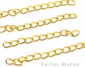 20 x 50 mm long golden color extension chains