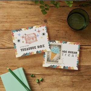 Cartes et tableau de récompenses imprimables rétro pour enfants | Téléchargement numérique | Modèle de toile modifiable | Incitations au comportement positif