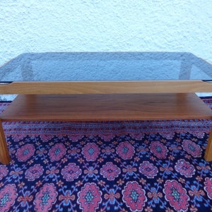 Collection Only: Myer Two Tier Coffee Table Smoked Glass Top Mid Century Vintage