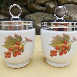 Par Royal Worcester Egg Coddler Evesham, 2 ägg i storlek