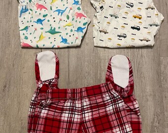 Children’s 3T Knit Footed Pants: Plaid or Printed Jersey Joggers