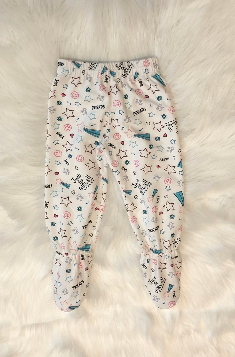 Girl's size 2T footed pajama pants toddler pajamas Etsy