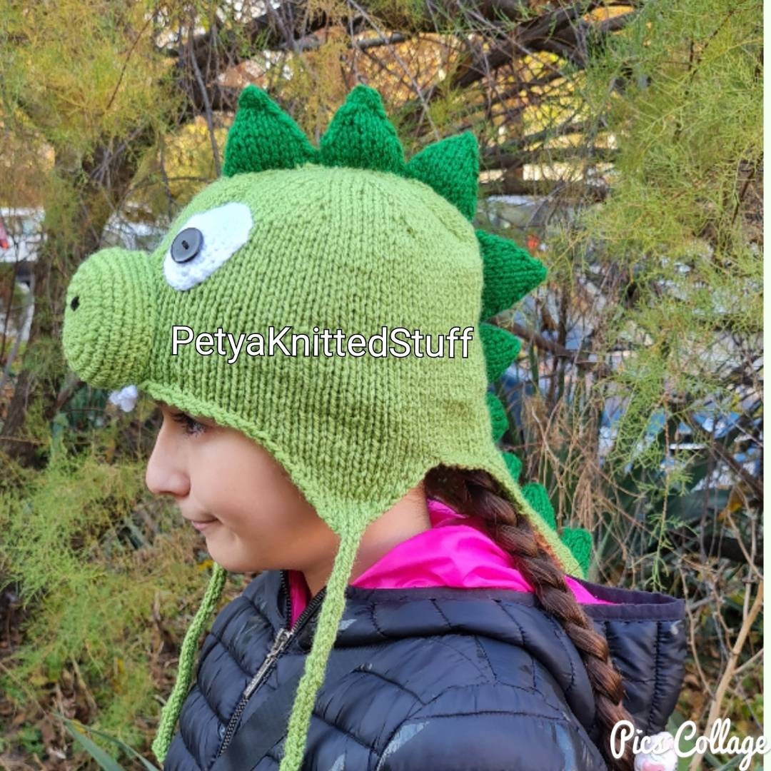 Sombrero de dinosaurio gorro orejeras sombrero de - Etsy México