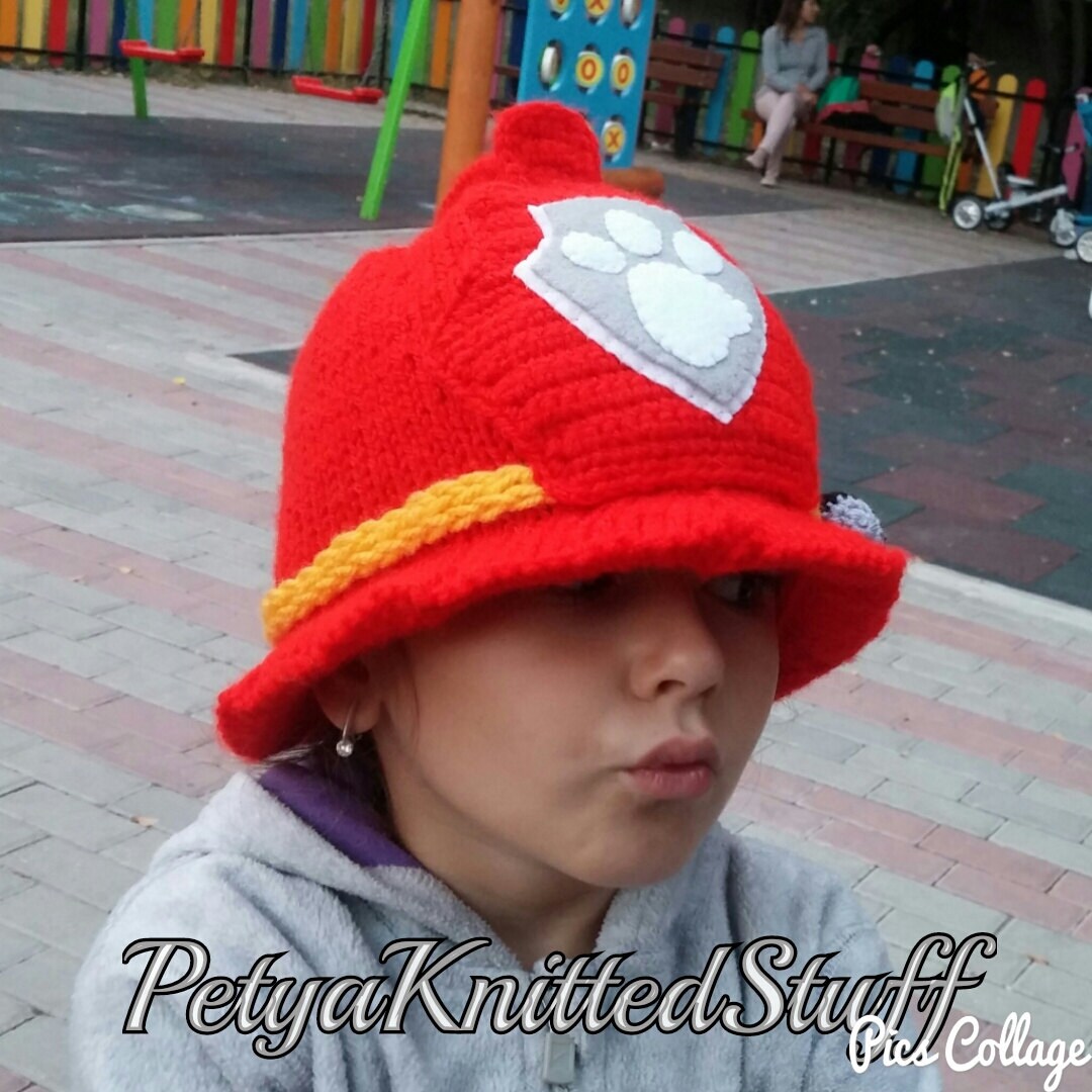 Marshall Inspired Hat Paw Patrol Hat 