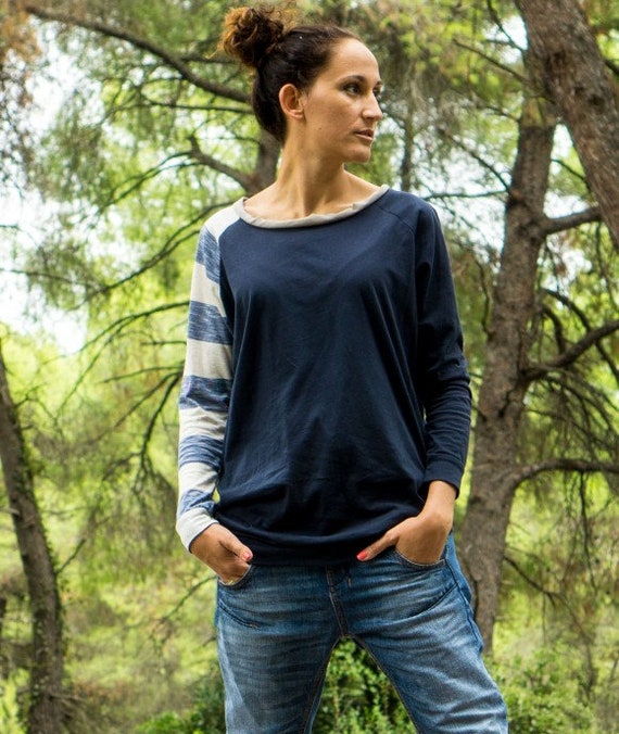 Cool Womens Striped Blue Tunic