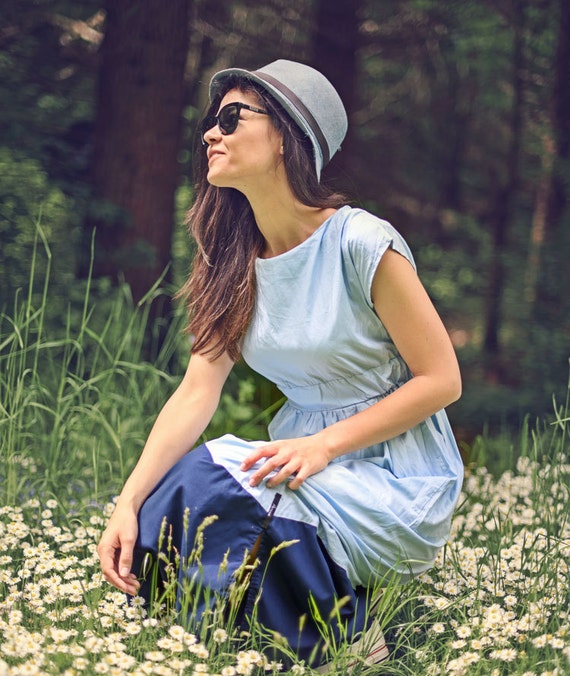 light blue sundress womens