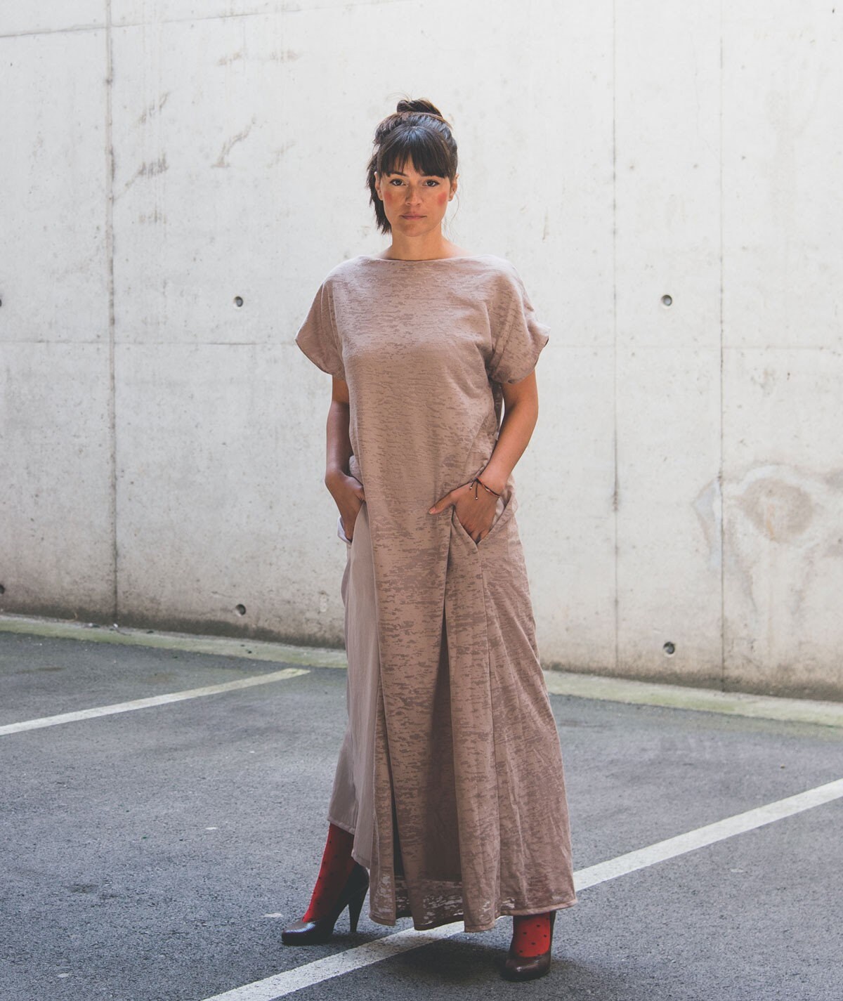 Abito Arashiyama lungo ed elegante / Abito elegante / Abiti lunghi casual / Abiti maxi / Abito maxi tascabile / Abito maxi lungo / Elegante Maxi Lungo