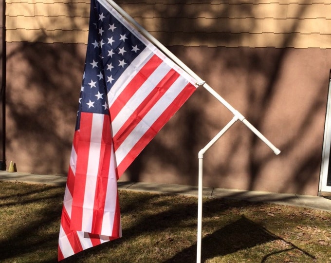 Rotating PVC Flag Pole Kit With Choice of Flag Etsy