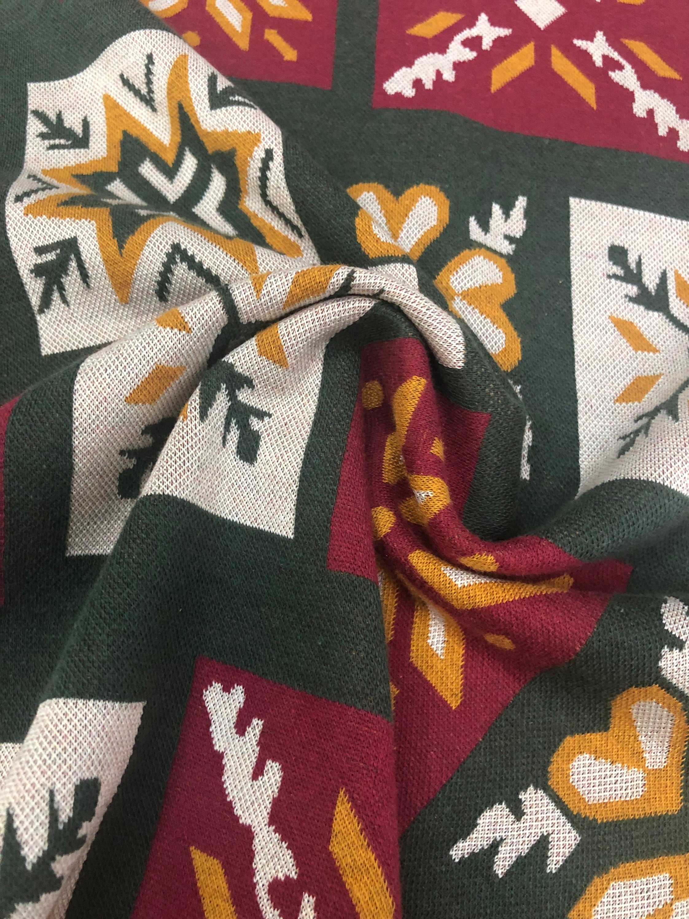 Knitting jacquard fabric by the Yard perfect for dresspants Etsy