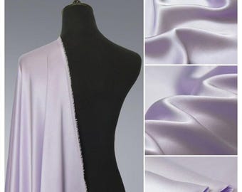 Tessuto di raso di seta viola chiaro tagliato su misura Tessuto di seta all'ingrosso, perfetto per top, kimono, caftano, abiti casual da sposa di lusso, lingerie