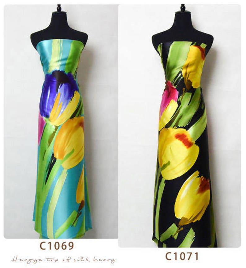EcoFriendly Silk Satin FabricBeautiful Fashion tulip Etsy
