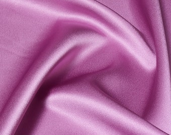Pink Color 30MM Pure Silk Heavy Satin Fabric by yard solid Lining perfect for Silk Wedding Pajamas Kimono Robe Lingerie