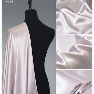 Thistle Purple Silk Satin Fabric by the yard  Wholesale Silk Fabric ,Perfect for tops, kimono,kaftan,luxury bridal casual robes, lingerie