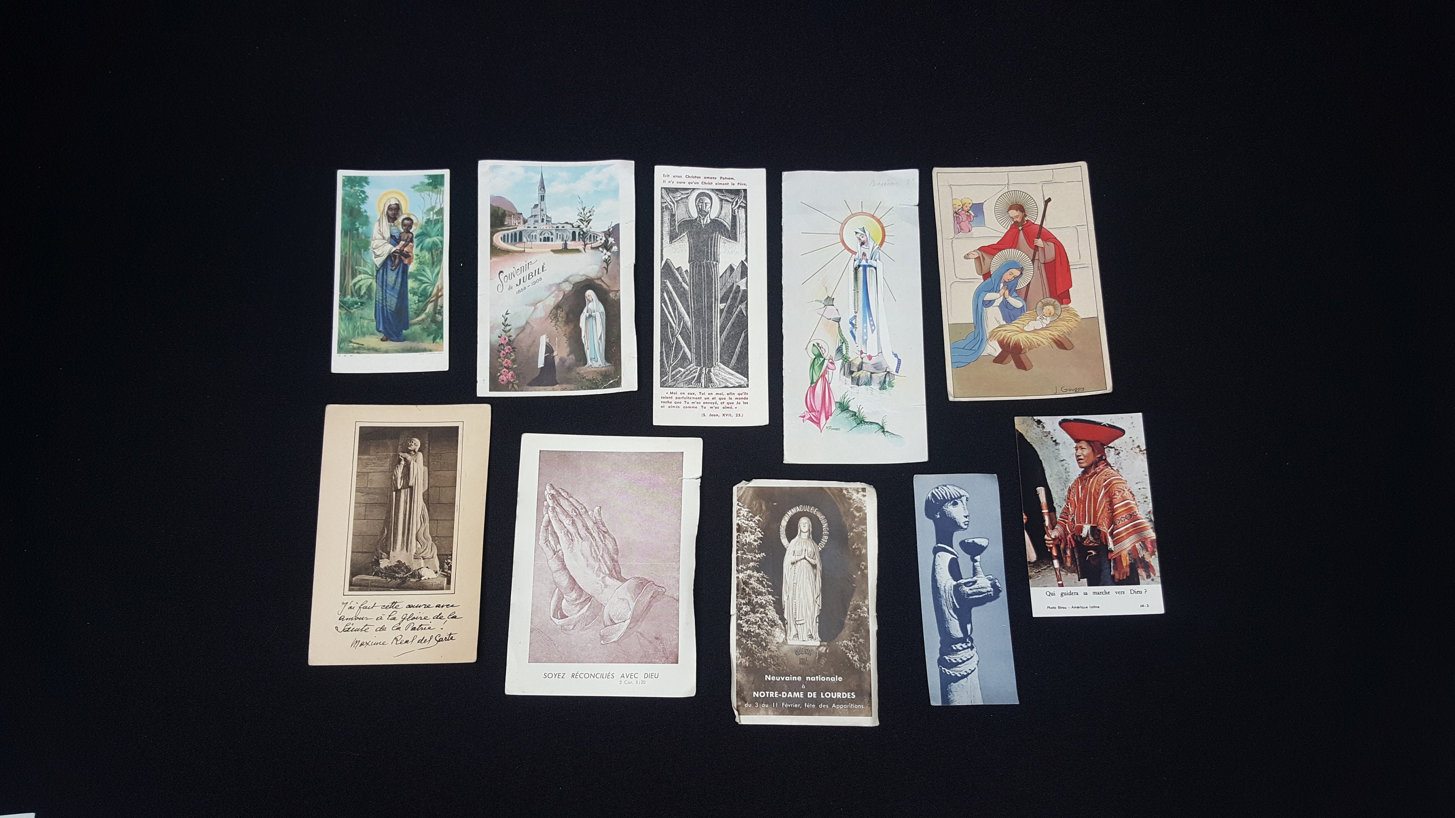 Cartes de Première Communion, Image Pieuse, Objet Culte Chrétien, Images Anciennes