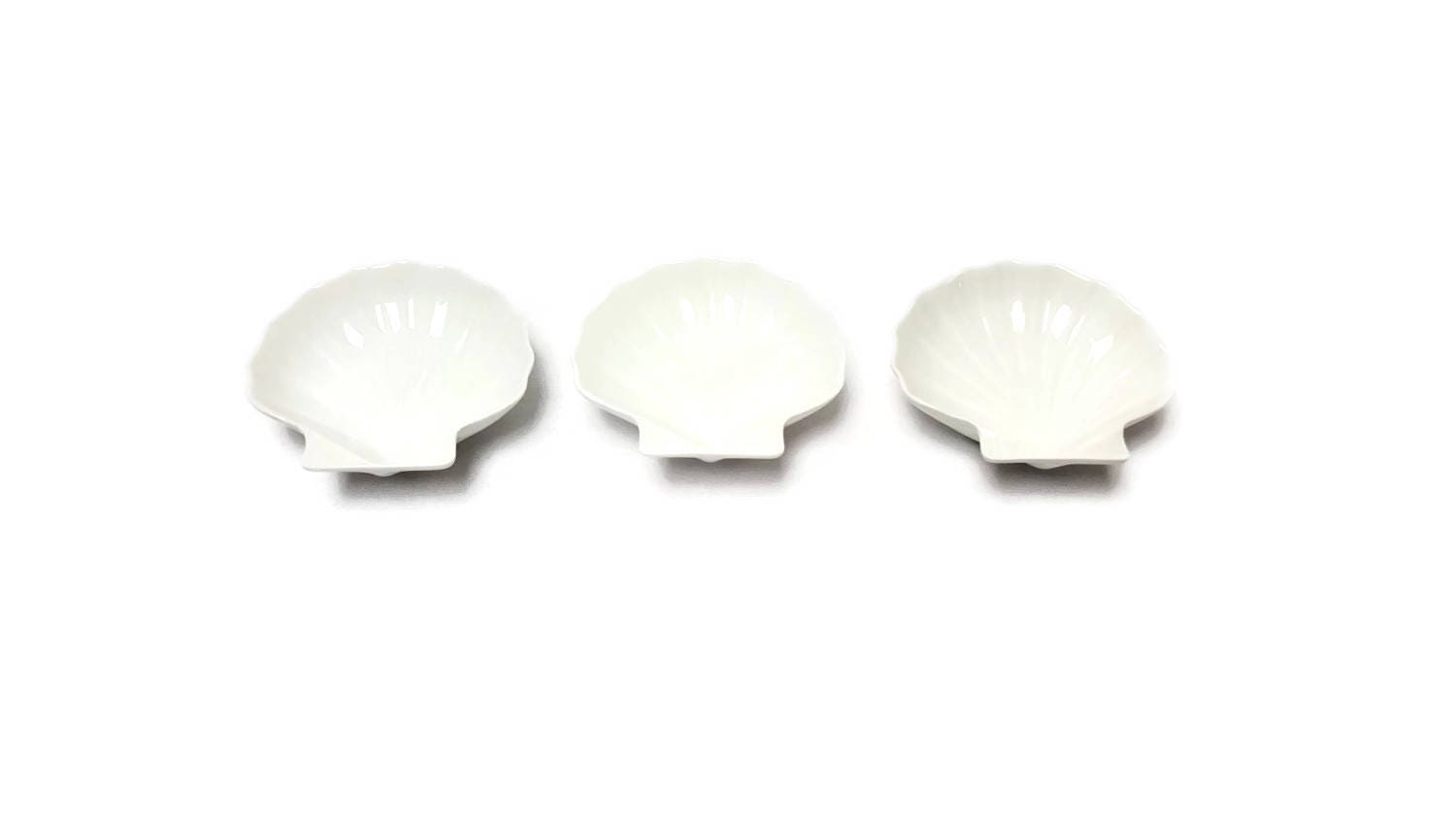 Coupelles en Porcelaine de Limoges Forme Coquille Saint Jacques