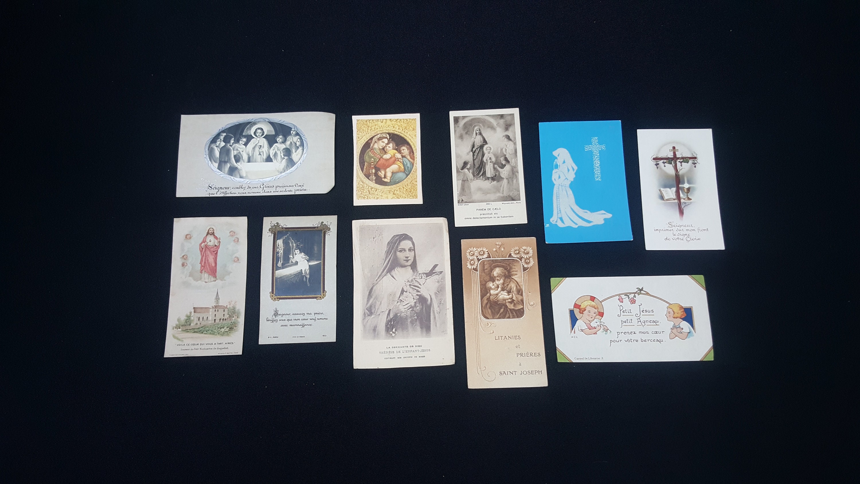 Cartes de Première Communion, Image Pieuse, Objet Culte Chrétien, Images Anciennes