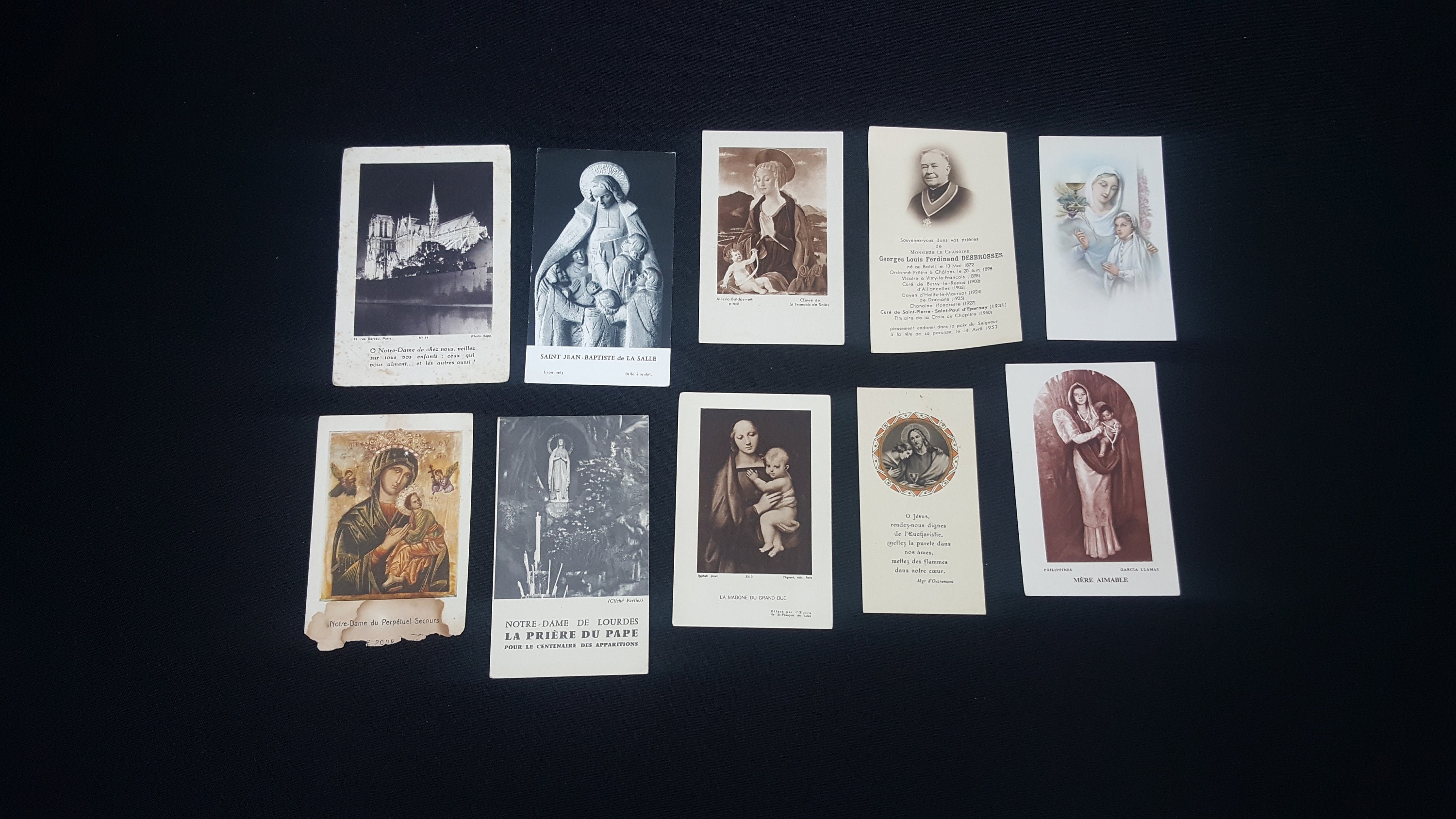 Cartes de Première Communion, Image Pieuse, Objet Culte Chrétien, Images Anciennes