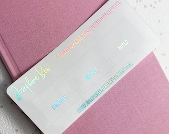 HOBONICHI / PP Weeks FOILED TabsTop Edge  10 foil colours  Hobonichi Weeks  functional clear stickers