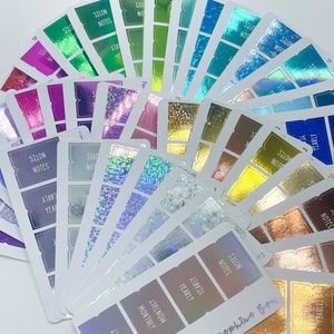 2024 HOBONICHI FOILED TABS 36 foil colours  Hobonichi Weeks and Cousin A6 Top Edge planner tabs