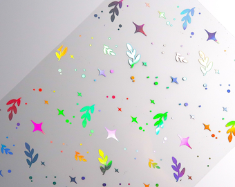 MOONLIGHT   Foiled Acetate A4  holographic foil