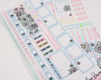 DAISY CHAIN  Hobonichi Weeks Kit  planner stickers  foiled stickers