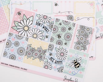 DAISY CHAIN  planner stickers  foiled stickers  Standard Vertical Weekly Kit