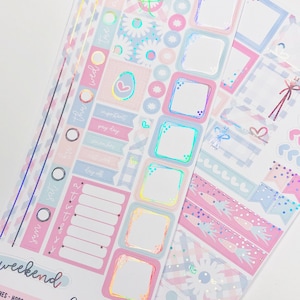 EASTER WISHES Hobonichi Weeks Kit planner stickers foiled stickers image 1