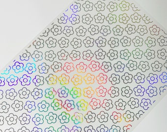 FRESH AS a DAISY   Foiled Acetate A4  holographic foil