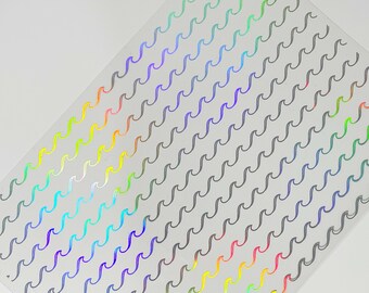 RIVIERA  Waves  Foiled Acetate A4  holographic foil