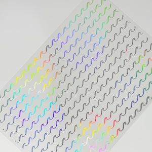 RIVIERA  Waves  Foiled Acetate A4  holographic foil